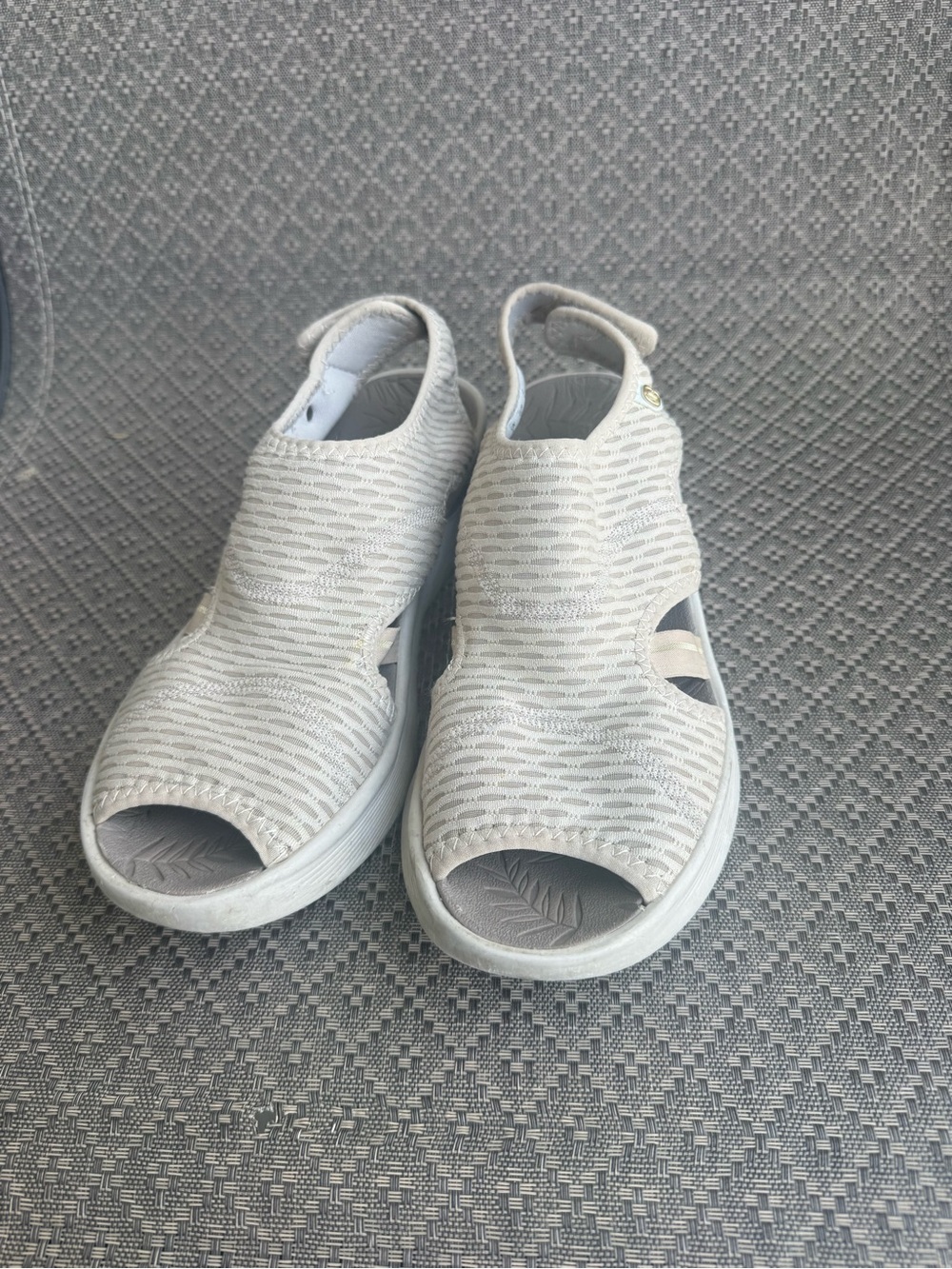 Bzees Light Beige Knit Slip-On Casual Sneaker